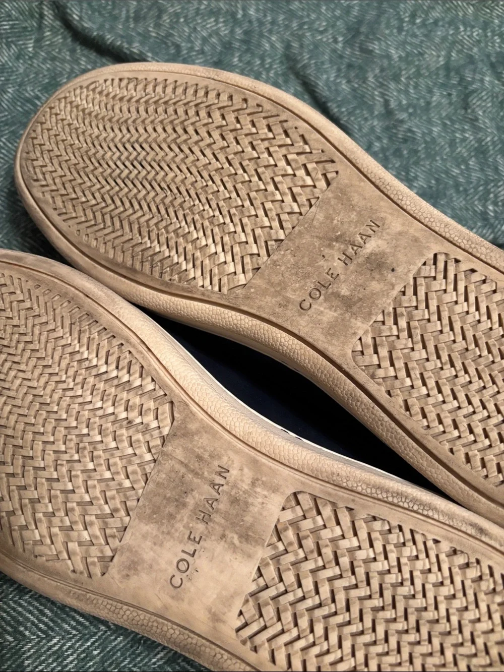 Cole Haan Navy Leather Low-Top Lace-Up Sneakers